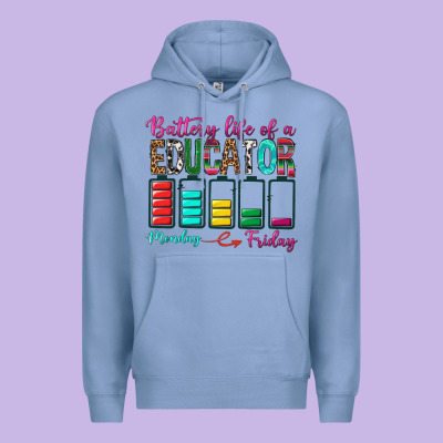 Battery Life Of A Educator Premium Hoodie Designed By Bundleandbundleshop