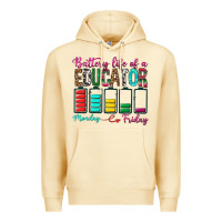 Pina Colada Battery Life Of A Educator Premium Hoodie - BundleAndBundleShop