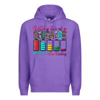 Purple Battery Life Of A Educator Premium Hoodie - BundleAndBundleShop