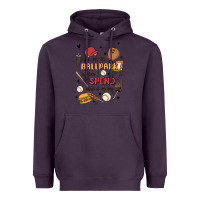 Plum at the ballpark is where i spend most of my day Heavyweight Hoodie - MaliasSmallBusiness