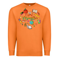 Carrot maestra teacher heart doodle Premium Sweatshirt - MaliasSmallBusiness
