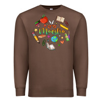 Chestnut maestra teacher heart doodle Premium Sweatshirt - MaliasSmallBusiness