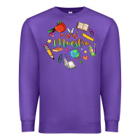 Purple maestra teacher heart doodle Premium Sweatshirt - MaliasSmallBusiness
