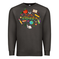 Smoke maestra teacher heart doodle Premium Sweatshirt - MaliasSmallBusiness