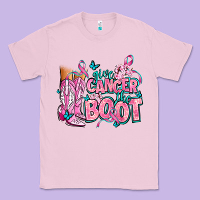 Give The Cancer Boot Classic Tee Designed By Adodesignshop