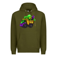 Army Green loads of mardi gras truck Premium Hoodie - AdoDesignShop