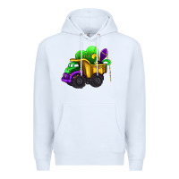 White loads of mardi gras truck Premium Hoodie - AdoDesignShop