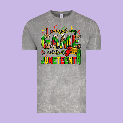 I Paused My Game To Celebrate Juneteenth Vintage Tee Designed By Zillion Design Studio