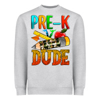 Heather Grey pre k dude Heavyweight Sweatshirt - texasbilliewilder