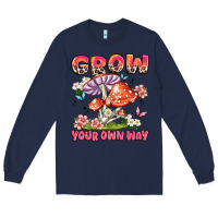 Navy grow your own way Long Sleeve Tee - JahusDesignShop