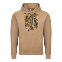 Vintage Coffee Flower rib cage bees Vintage Hoodie - RanaPortraitStore