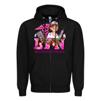 Black lvn licensed vocational nurse Zipper Hoodie - AdoDesignShop