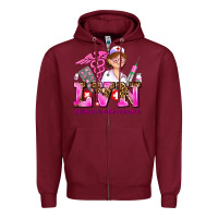 Burgundy lvn licensed vocational nurse Zipper Hoodie - AdoDesignShop