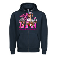 Navy lvn licensed vocational nurse Zipper Hoodie - AdoDesignShop