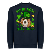 Navy st.patrick's day my beagle is my lucky charm Heavyweight Sweatshirt - RanaPortraitStore