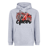 Heather Grey cheer Heavyweight Hoodie - MaliasSmallBusiness