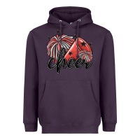 Plum cheer Heavyweight Hoodie - MaliasSmallBusiness