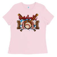 Bubblegum Pink baseball mom Ladies Tee - AdoDesignShop