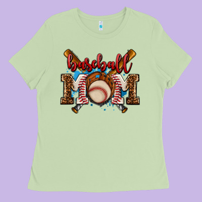 Baseball Mom Ladies Tee Designed By Adodesignshop