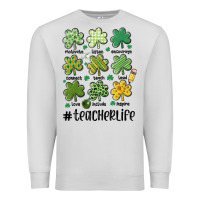 Dove Grey teacher st.patrick's Premium Sweatshirt - MaliasSmallBusiness