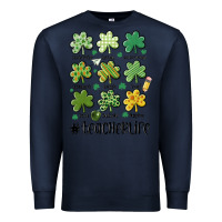 Navy teacher st.patrick's Premium Sweatshirt - MaliasSmallBusiness