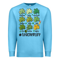 Ocean Blue teacher st.patrick's Premium Sweatshirt - MaliasSmallBusiness