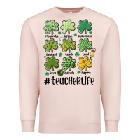 Pale Pink teacher st.patrick's Premium Sweatshirt - MaliasSmallBusiness