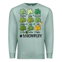 Seafoam teacher st.patrick's Premium Sweatshirt - MaliasSmallBusiness