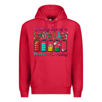 Cardinal Battery Life Of A lunch Lady Premium Hoodie - BundleAndBundleShop