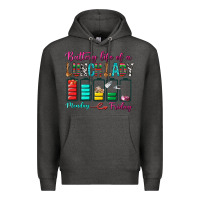 Charcoal Heather Battery Life Of A lunch Lady Premium Hoodie - BundleAndBundleShop
