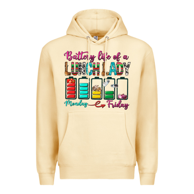 Battery Life Of A Lunch Lady Premium Hoodie by BundleAndBundleShop | Teevron