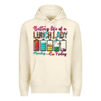 Sandshell Battery Life Of A lunch Lady Premium Hoodie - BundleAndBundleShop