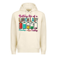 Tofu Battery Life Of A lunch Lady Premium Hoodie - BundleAndBundleShop