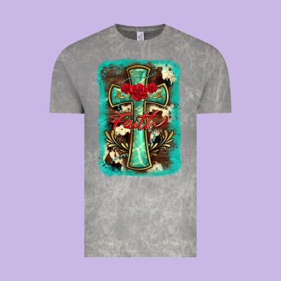 Cross Faith Background Vintage Tee Designed By Barkaloodesign