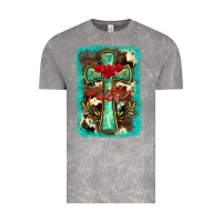 Cloud Rock cross faith background Vintage Tee - BarkalooDesign