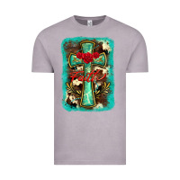 Vintage Zinc cross faith background Vintage Tee - BarkalooDesign