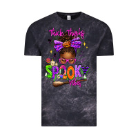 Cloud Black Thick Thighs Spooky Vibes Vintage Tee - texasbilliewilder
