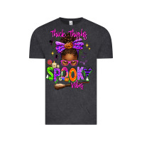 Vintage Black Thick Thighs Spooky Vibes Vintage Tee - texasbilliewilder
