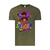 Vintage Olive Thick Thighs Spooky Vibes Vintage Tee - texasbilliewilder