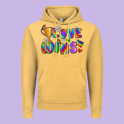 Love Wins Vintage Hoodie Designed By Zillion Design Studio
