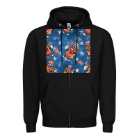 Black 4th of july hotdog seamless pattern Zipper Hoodie - BundleAndBundleShop