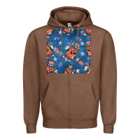 Chestnut 4th of july hotdog seamless pattern Zipper Hoodie - BundleAndBundleShop