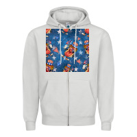 Dove Grey 4th of july hotdog seamless pattern Zipper Hoodie - BundleAndBundleShop
