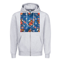 Heather Grey 4th of july hotdog seamless pattern Zipper Hoodie - BundleAndBundleShop