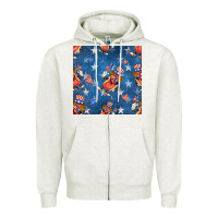 Oatmeal Heather 4th of july hotdog seamless pattern Zipper Hoodie - BundleAndBundleShop