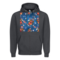 Smoke 4th of july hotdog seamless pattern Zipper Hoodie - BundleAndBundleShop