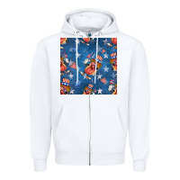 White 4th of july hotdog seamless pattern Zipper Hoodie - BundleAndBundleShop