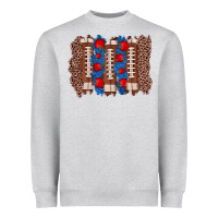Heather Grey football brushstroke Heavyweight Sweatshirt - Zillion Design Studio