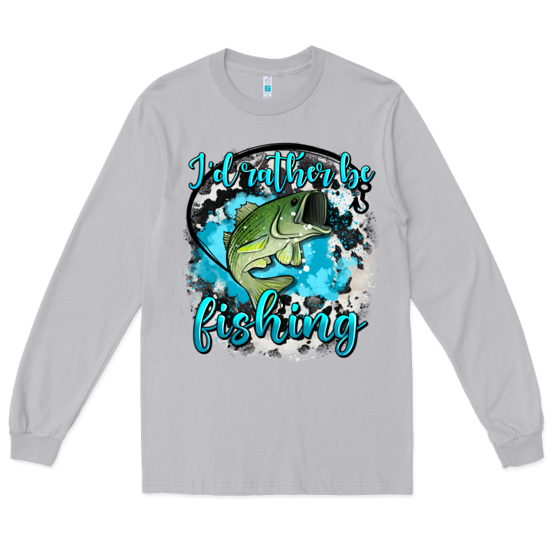 I D Rather Be Fishing Long Sleeve Tee by AdoDesignShop | Teevron