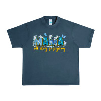 Midnight Navy mama all day everyday Urban Heavy Tee - Zillion Design Studio
